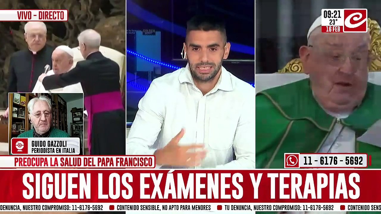 Preocupa la salud del Papa Francisco: se encuentra internado por una bronquitis aguda