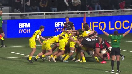 TOP 14 - Essai de Quentin LESPIAUCQ (SR) - LOU Rugby - Stade Rochelais