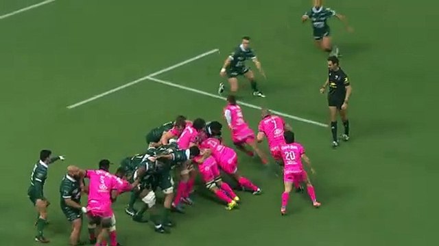 TOP 14 - Essai de Lucas PEYRESBLANQUES (SFP) - Stade Français Paris - Section Paloise