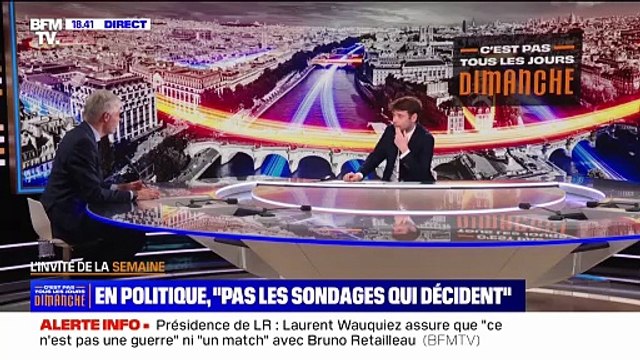 Candidature à la présidence LR: Évidemment qu'il y a un lien avec mes ambitions présidentielles, reconnaît Laurent Wauquiez (LR)