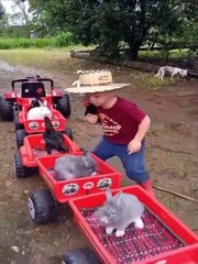 Youngster gonna need a bigger tractor