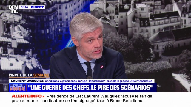 Pour Laurent Wauquiez, sa candidature à la présidence LR n'est pas une guerre , ni un match contre Bruno Retailleau