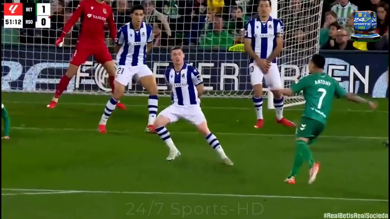 🔥 Antony goal vs Real Sociedad  Antony's volley goal vs Real Sociedad  Real Betis vs Real Sociedad