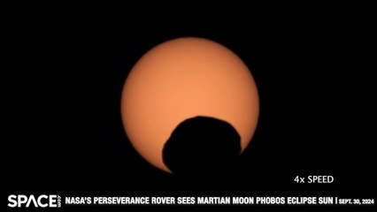 NASA's Perseverance Rover Captures Martian Moon Phobos Eclipse The Sun