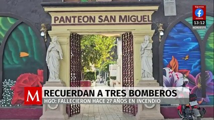 Conmemoran en Tulancingo a bomberos fallecidos hace 27 años