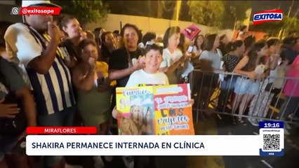 Fanáticos de Shakira oran por la salud de la cantante en los exteriores de la clínica donde se encuentra internada