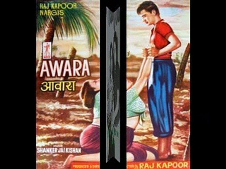 Old Hindi Film,Aawara-Mukesh-&-Actors,Raj Kapoor-&-Nargish Devi Ji-1952