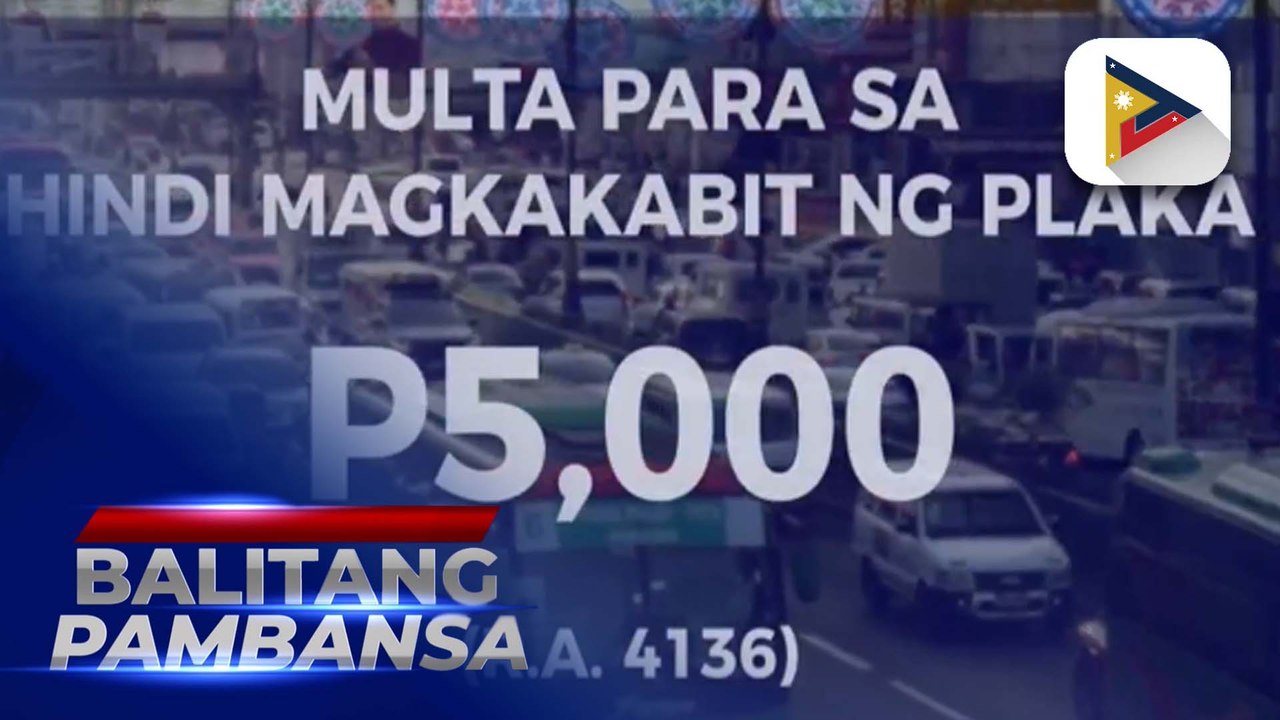 Mga motoristang nakatanggap na ng plaka mula sa LTO, pagmumultahin kapag hindi ito ikinabit sa mga sasakyan