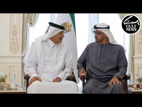 UAE President Sheikh Mohamed bin Zayed welcomes Speaker of Qatar's Shura Council