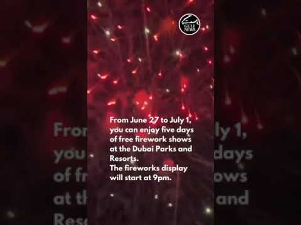 Eid Al Adha Holidays 2023: Free fireworks in Dubai – here is all you need to know