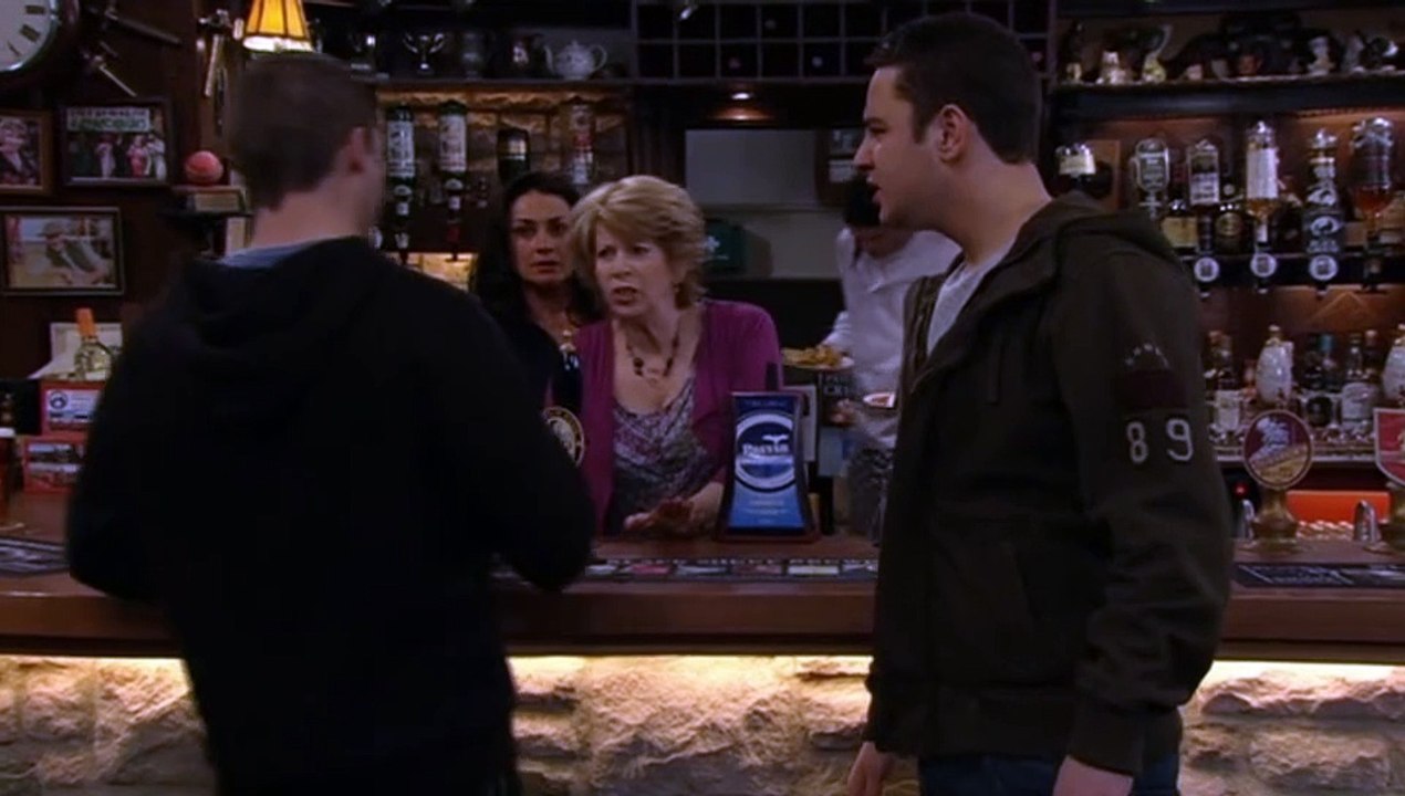 Emmerdale Adam Barton & Aaron Fight 7th February 2012