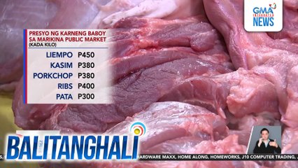 Presyo ng karneng baboy sa Marikina Public Market (kada kilo) | Balitanghali