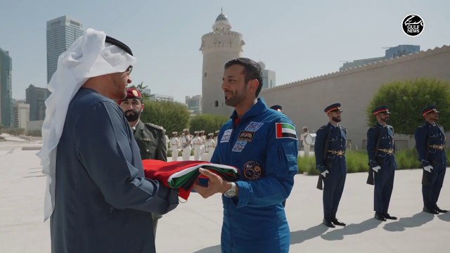 UAE President attends a Flag Day ceremony at Qasr Al Hosn in Abu Dhabi