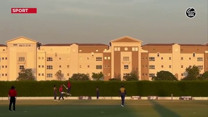 UAE team celebrating their win over Sri Lanka in U19 Asia Cup