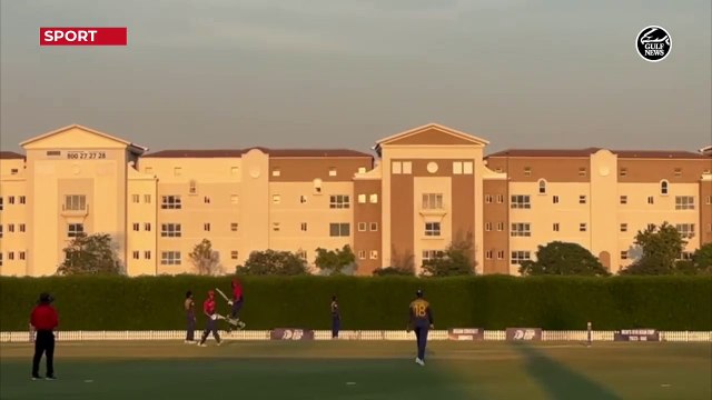 UAE team celebrating their win over Sri Lanka in U19 Asia Cup