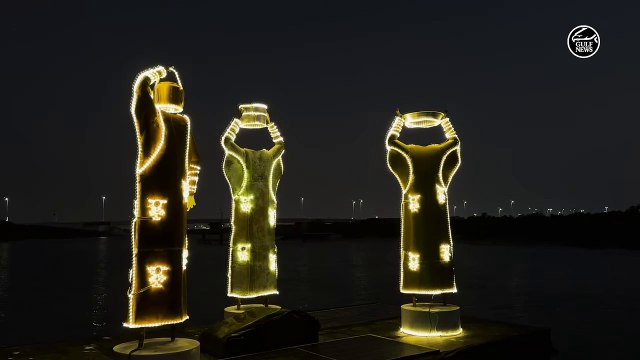 Enchanting light art installations at Manar Abu Dhabi