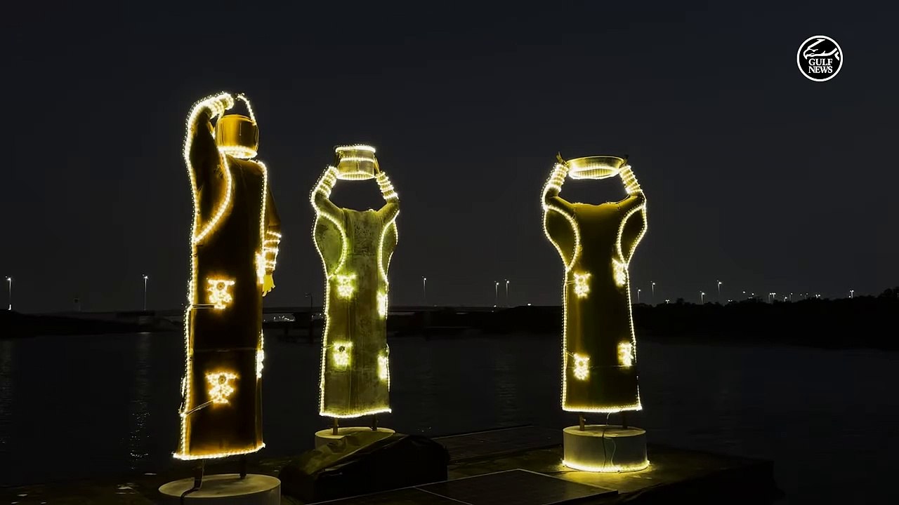 Enchanting light art installations at Manar Abu Dhabi