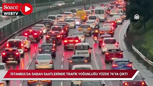 İstanbul’da sabah saatlerinde trafik yoğunluğu yüzde 76’ya çıktı