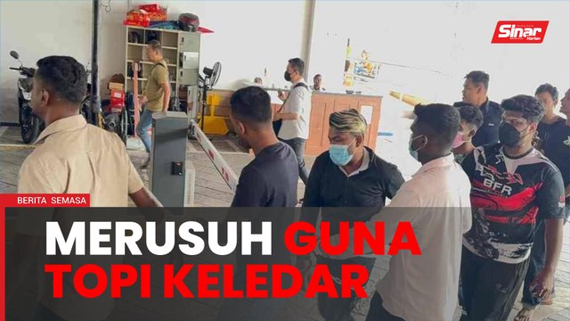 Enam lelaki merusuh guna topi keledar didakwa