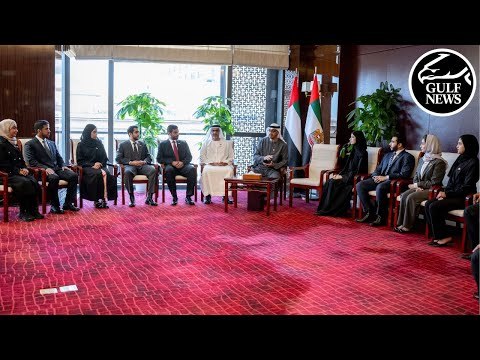 UAE President Sheikh Mohamed meets with Emirati students studying in China