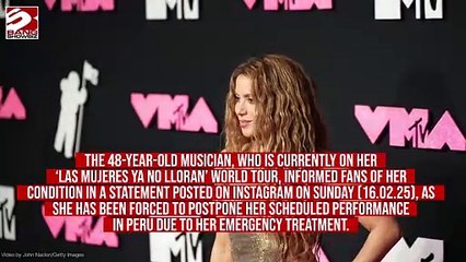 Shakira postpones gig after being hospitalised with ‘abdominal issue’