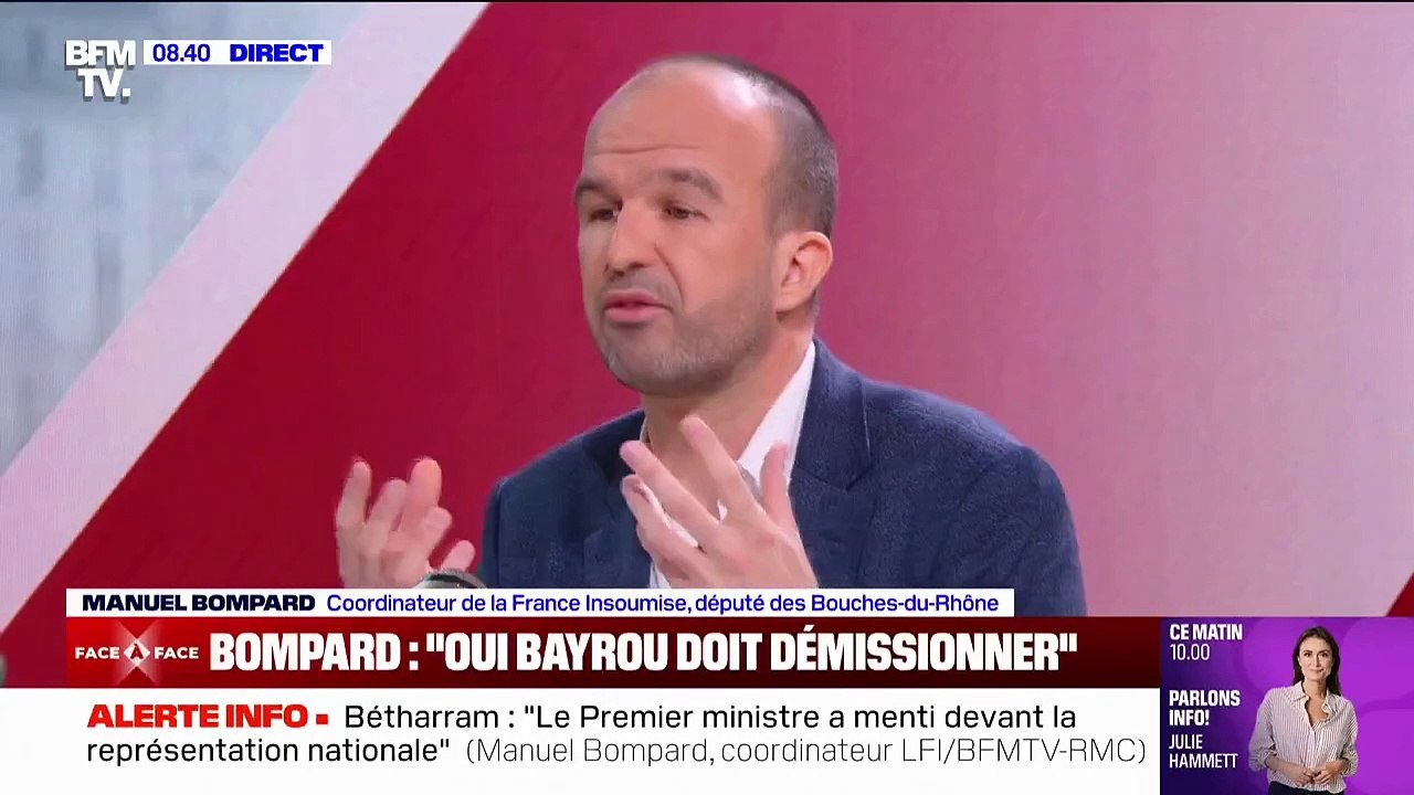 Affaire Bétharram: "François Bayrou n'a pas pris de mesures pour faire en sorte que ces faits s'arrêtent", réagit Manuel Bompard (LFI)