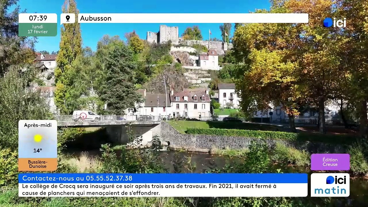17/02/2025 - ici matin par ici Creuse en vidéo