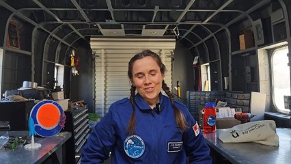 Jennifer García Carrizo manda un saludo a León desde Marte desde el RAM de la MDRS