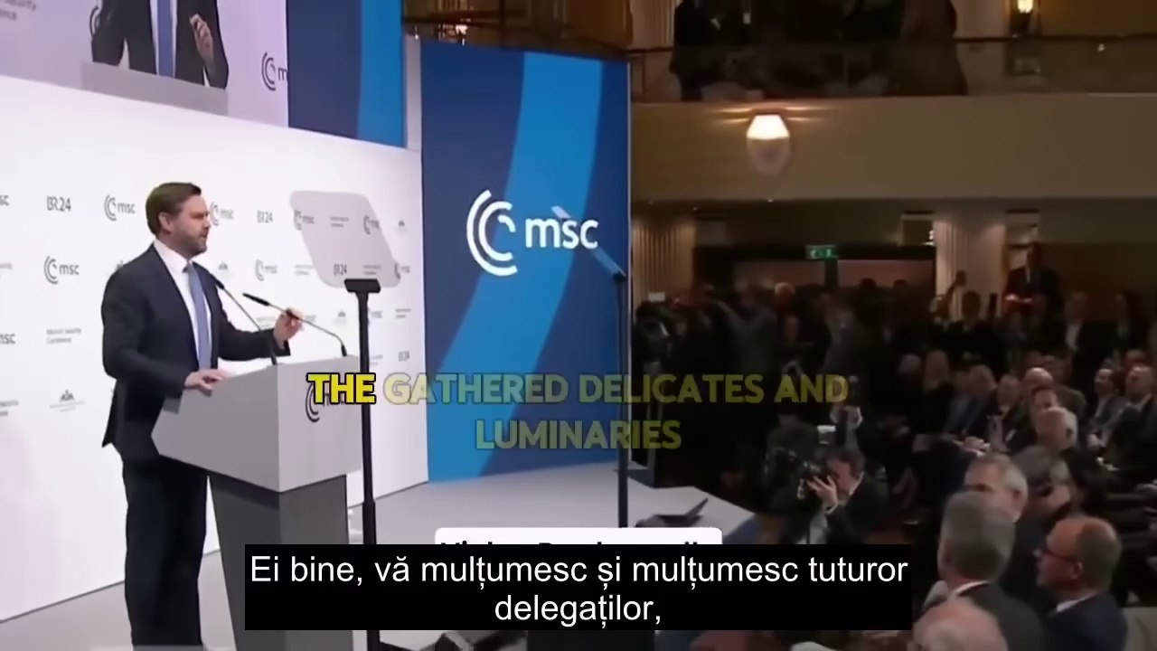 JD Vance, vicepreședintele SUA condamnă puciul din România din 6 decembrie la conferința de Securitate de la Munchen (14 februarie 2025)