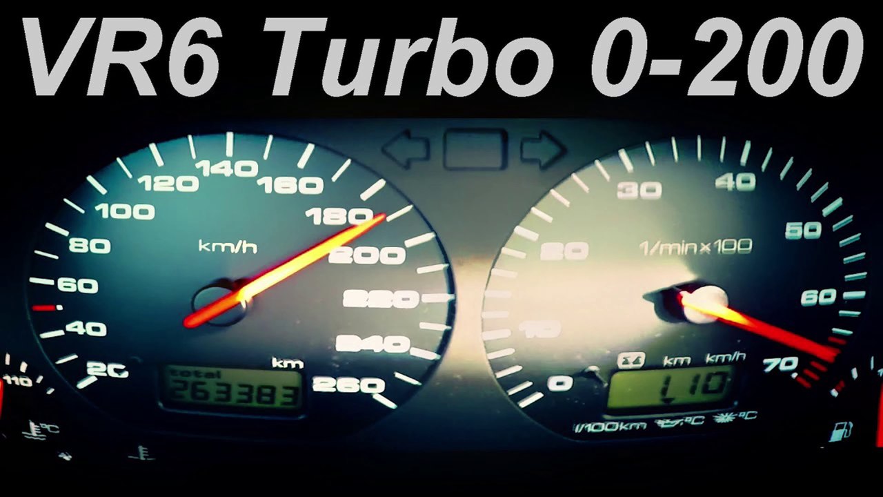 VW GOLF Acceleration 0-200 VR6 Turbo Volkswagen