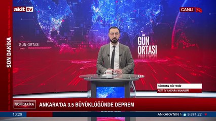 Ankara'da 3,5 büyüklüğünde deprem