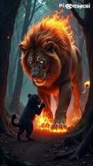 The Big Lion Caring for His Cub | Heartwarming Wildlife Moment #aianimation #aimovies