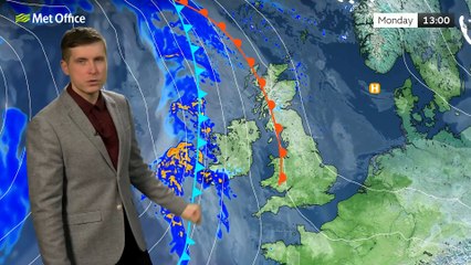 Met Office Monday Afternoon Weather Forecast 17/02/2025