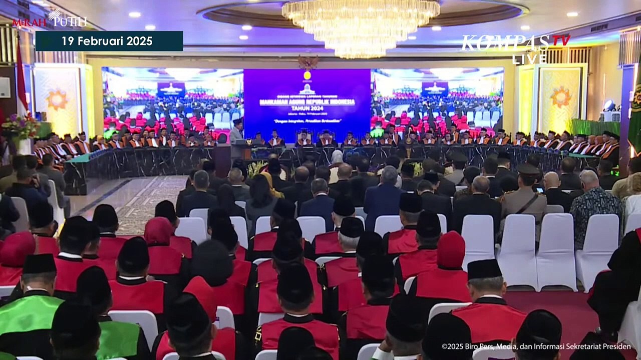 [FULL] Pidato Presiden Prabowo di Depan Hakim MA: Hakim Harus Berani Tegakkan Keadilan!