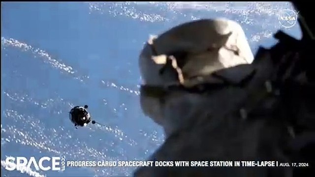 Time-Lapse Of Progress Cargo Spacecraft Docking With Space Station