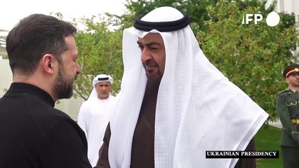 زيلينسكي يلتقي الرئيس الإماراتي خلال زيارته لأبوظبي