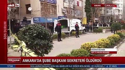 Ankara'da şube başkanı sekreteri öldürdü