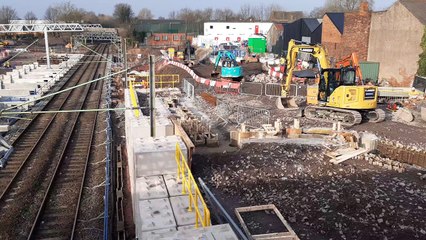 Work continues on Willenhall Railway Station Work