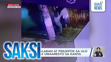 Suspek, nanlaban at pinukpok sa ulo ang pulis na umaaresto sa kanya | Saksi
