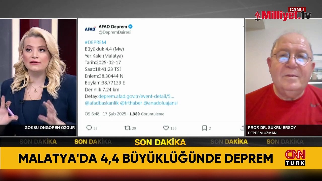 SON DAKİKA! Malatya'da 4.4 büyüklüğünde korkutan deprem! AFAD duyurdu