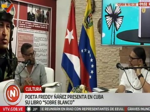 Poeta Freddy Ñáñez presentó su obra Sobre Blanco en la Feria Internacional del libro de La Habana