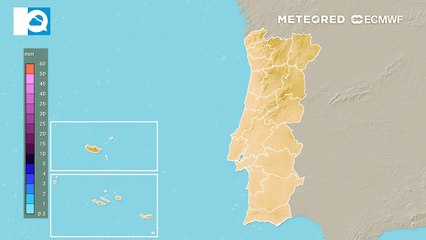 Precipitação acumulada pode ultrapassar os 40 mm até domingo na região Norte de Portugal