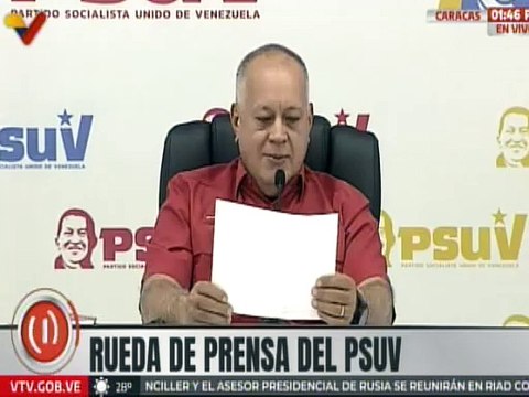 Sec. Gral. del PSUV Cabello recordó que este 22-F se realizarán asambleas comunales del partido
