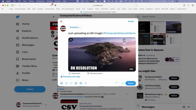 How to UPLOAD a 8K Image On TWITTER Using a Desktop Computer / MAC - Basic Tutorial | New