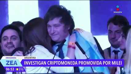 Investigan criptomoneda promovida por Javier Milei