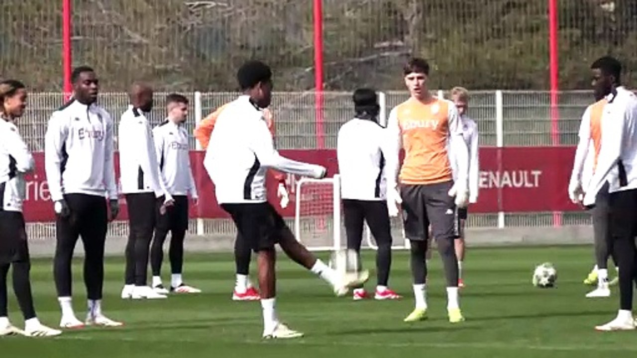 Monaco training ahead of Benfica trip trailing 1-0