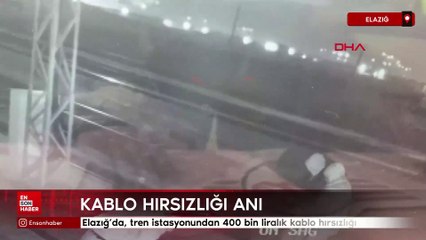 Elazığ’da, tren istasyonundan 400 bin liralık kablo hırsızlığı