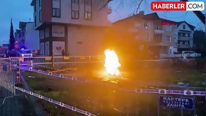Kocaeli'nde metan gazı yangını saatlerdir sürüyor