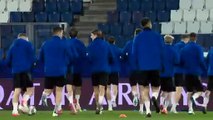 Brugge training for UCL second leg against Atalanta leading 2-1
