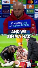 Kompany 'blurring the lines' on Kane's fitness update